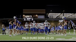 Palo Duro Football  District Start 20222023 [upl. by Oznofla]