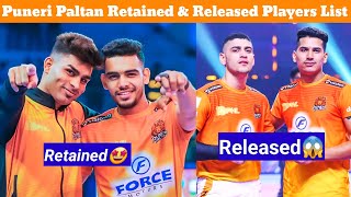 Puneri Paltan Retained Players amp Released Players List  Puneri Paltan Retained Players  PKL 11 [upl. by Pryce]