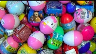 250 Kinder surprise and Surprise eggs Cars THOMAS Spider Man TOY Story MARVEL Heroics HELLO KITTY [upl. by Akfir]