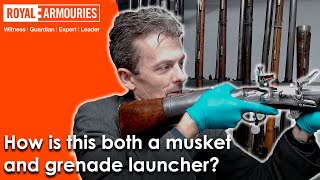 Musket and grenade launcher Flintlock grenade musket with with firearms expert Jonathan Ferguson [upl. by Muna981]