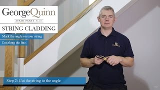 Staircase renovation  part 9 How to cut and install stair stringers string cladding [upl. by Melodee]