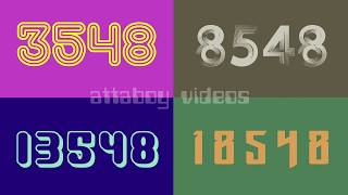 QUAD VISION counting numbers 1 to 20000 in multicolor 🌈 fonts HD [upl. by Elisee]