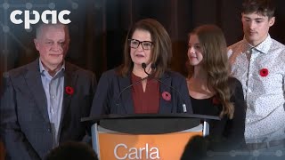 Saskatchewan election NDP Leader Carla Beck addresses supporters [upl. by Kliman611]