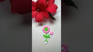 Clay Art Flower making with clay satisfying shorts [upl. by Hagi59]