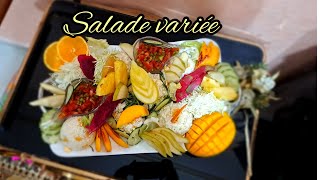 salade variée decoration حصري هانا يالالة سلطة راقية ديال تحميرة الوجه وجديها لضيوفك [upl. by Hoem510]