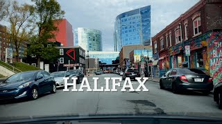 Halifax Nova Scotia Canada Driving around the downtown area area [upl. by Anilehs]