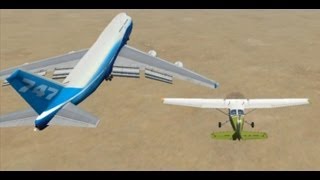 Cessna 172SP vs Boeing 747400 [upl. by Inaleon75]