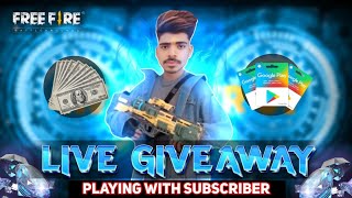 FREE FIRE LIVE CUSTOM ROOM  FF LIVE GIVEAWAY DIAMOND [upl. by Inalel]