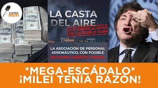 SALE A LA LUZ EL MEGAESCÁNDALO DE LA CASTA DEL AIRE QUE LE DA LA RAZÓN A MILEI quotRETUVIERON APORTESquot [upl. by Dotti39]