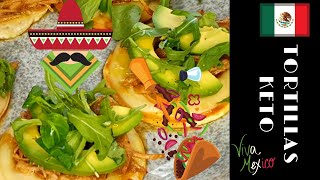 🌮🌯 Como hacer TORTILLAS KETO para Tostadas MEXICANAS [upl. by Brendon462]