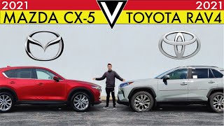 REAL KING  2021 Toyota RAV4 vs 2021 Mazda CX5 Comparison [upl. by Dode]