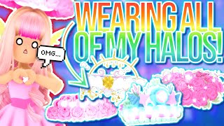 I WORE ALL OF THE HALOS IN ROYALE HIGH amp THIS HAPPENED ROBLOX Royale High Halo Challenge [upl. by Jasmine936]