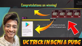 😍TRICK 2400 UC IN BGMI  UNLIMITED UC EARN TIPS amp TRICKS  FREE A10 ROYAL PASS WITH LIVE PROOF [upl. by Eerb428]