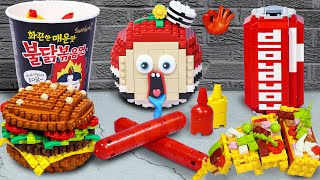 MUKBANG LEGO FAST FOOD in PRISON Stop Motion ASMR [upl. by Hadsall]