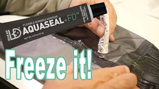 Wader repair with AQUASEAL What to do the opened tube [upl. by Annayram318]