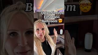 First Class LUXURY on Qatar Airways A380  The First Class bathroom shorts qatarairways luxury [upl. by Adnamaa]