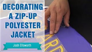 How to Heat Press a ZipUp Polyester Jacket [upl. by Ishmul]