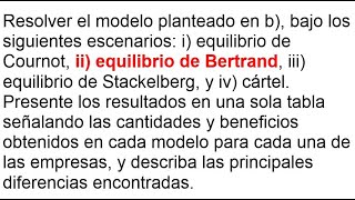 ECONOMÍA  Desarrollo del equilibrio de Bertrand parte 4 [upl. by Ordnazil]