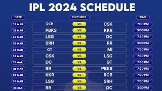 IPL 2024 Schedule  IPL 2024 Phase 1 Schedule  IPL 2024 Kab Chalu Hoga  IPL 2024 Start Date [upl. by Arihsay]