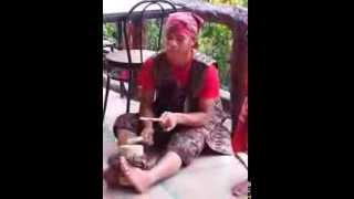 Tboli plays Tnonggong Deerskin Drum [upl. by Godfry]