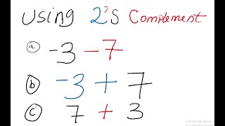 2s Complement Addition and Subtraction [upl. by Auos669]