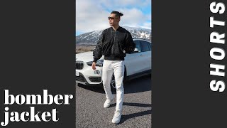 Bomber Jacket Outfit Ideas  Men’s Winter Style [upl. by Ainahpets228]