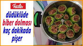 Fissler düdüklü tencerede dolma fissler düdüklü tencerede biber dolması dolma biber tarifi [upl. by Amahcen438]