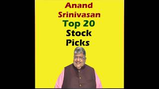 Anand Srinivasan Top 20 Stock  Share  Picks in tamil anandsrinivasan moneypechu sharemarket [upl. by Enovaj]