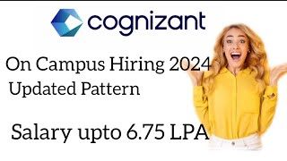 Cognizant Hiring Process 2024  Updated exam pattern  ON amp OFF Campus placement [upl. by Leen133]