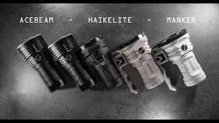 Acebeam X50 20 CRI vs Haikelite HK29 vs Manker MK38 5 versions BEAMSHOTS COMPARISON [upl. by Bum680]