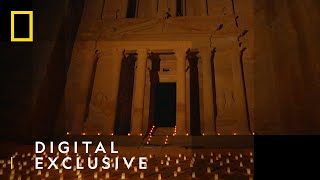 The Ancient City of Petra At Night  Buried Secrets with Albert Lin  National Geographic UK [upl. by Nesnaj]