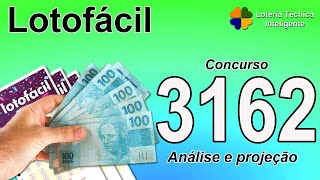 ANÁLISE E PROJEÇÃO PARA O CONCURSO 3162 DA LOTOFÁCIL [upl. by Drud]