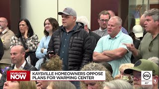 Kaysville homeowners show up in large numbers to oppose warming center [upl. by Pippy266]