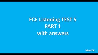 FCE Listening Test Part 1 with answers 05 [upl. by Aleusnoc]