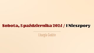 Nieszpory  5 października 2024  I Nieszpory [upl. by Nnyrb]