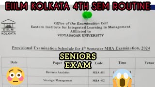 Eiilm Kolkata MBA 4th Semester Exam Routine Of Our Seniors  Date Time Venue amp All Details Of Exam [upl. by Priebe]