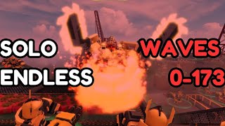 SOLO ENDLESS Golden Eradicator MK1C Defeated Waves 0173 No PowerUps  Tower Defense X  Roblox [upl. by Mcgannon224]