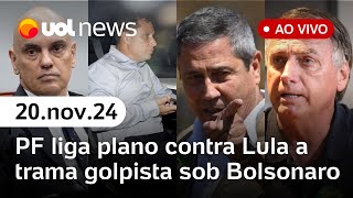 Plano para matar Lula PSOL vai ao STF por prisões de Bolsonaro e Braga Netto e ao vivo  UOL News [upl. by Yatnwahs]