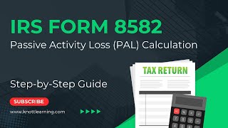 IRS Form 8582 Passive Activity Loss  How to File With Passive amp Nonpassive Income [upl. by Punke862]