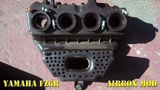 Yamaha FZ6R Airbox Mod [upl. by Gomar444]