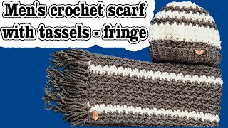 ✨ Mens crochet scarf in Minutes Easy and Stylish DIY Tutorial [upl. by Gabbey]