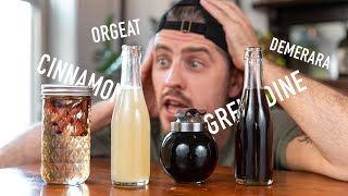 4 EASY to Make Cocktail Syrups  grenadine amp orgeat [upl. by Aerdnad]