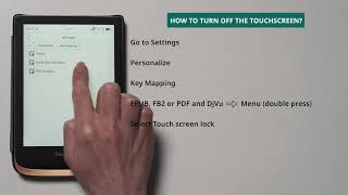 How to turn off the touchscreen  PocketBook [upl. by Gillian659]