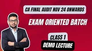 CA Final Audit Exam Oriented Batch Nov24 Onwards  Reporting  Class 1 Part1 I CA Rakesh Sarediya [upl. by Paige812]