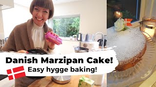 Easy Danish cake recipe with Marzipan  Mazarinkage  simple hygge baking [upl. by Volotta]