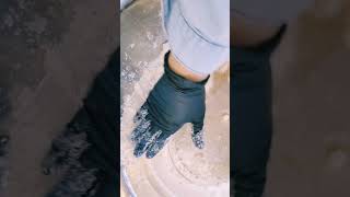 Naphthalene mothballs soaked wood stain paste crushing mothballs asmr [upl. by Avruch453]