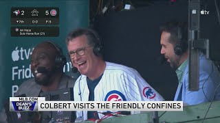 Stephen Colbert goes to Wrigley Field Wieners Circle ahead of DNC in Chicago [upl. by Naujtna5]