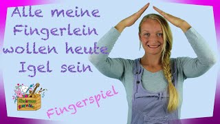 Alle meine Fingerlein wollen heute Igel sein  Fingerspiele Igel Kinderzone Rumpelkiste [upl. by Lotsyrc]