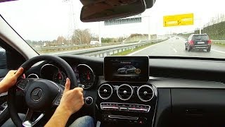 Mercedes C220 W205 Onboard Acceleration Autobahn Autostrada Test Drive Beschleunigung Diesel 2014 [upl. by Nij]