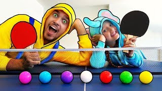 Aprende colores ping pong tennis bolas  bebé rimas para los niños [upl. by Acinaj]